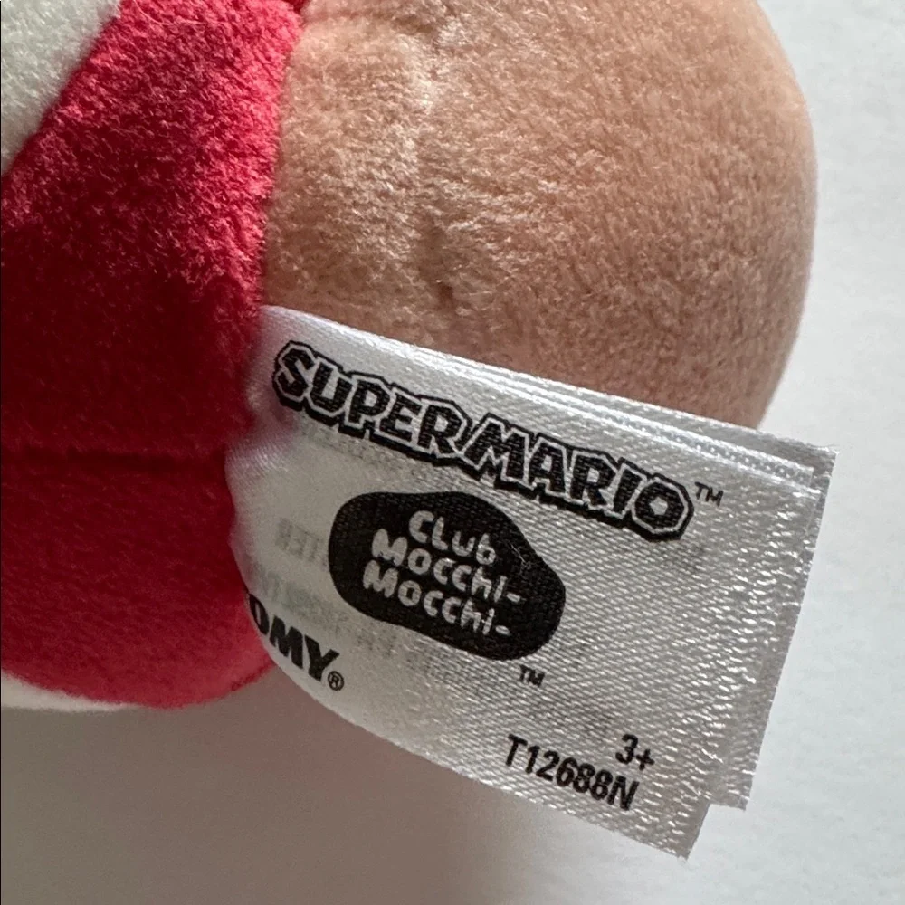 Target Club Mocchi Mocchi Super Mario Mushroom Plush Super Soft Squishy Clip On
